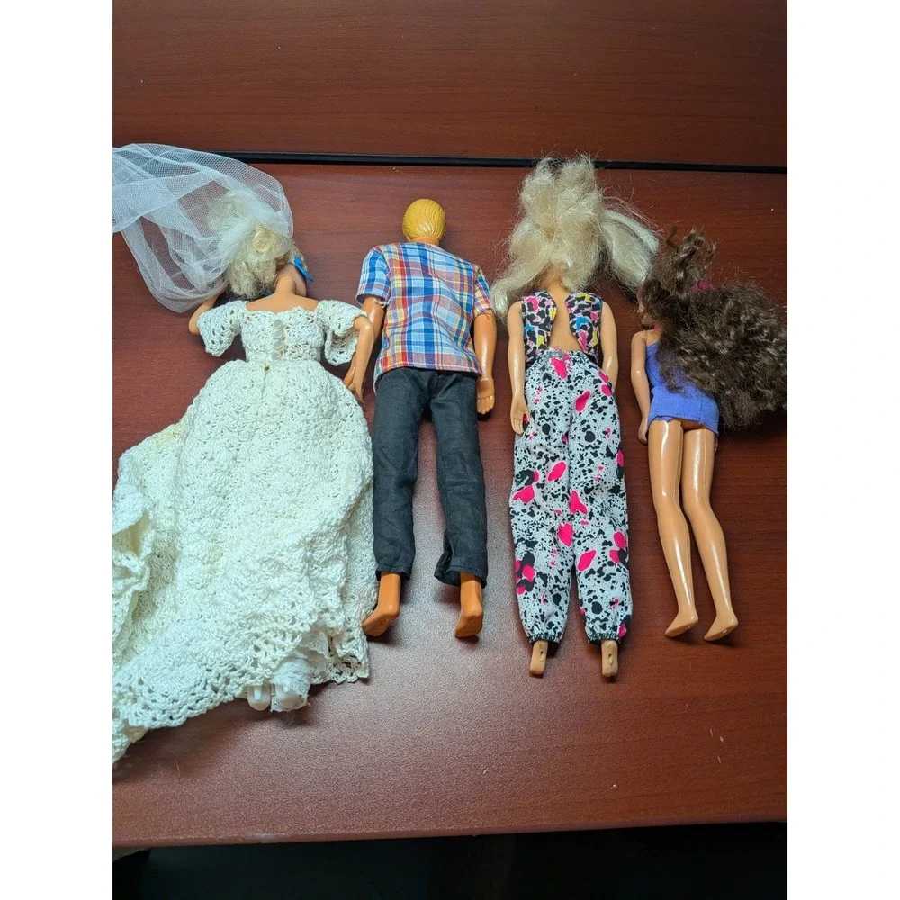 Vintage 1980s & 1990s Barbie Doll Lot Ken Bride Neon Fashion Parts Repair